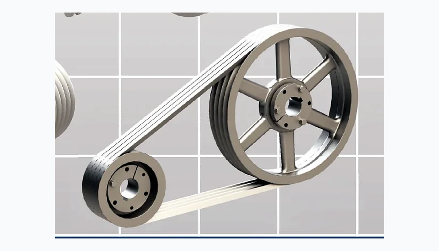 Industrial SPA pulley belt-drive application