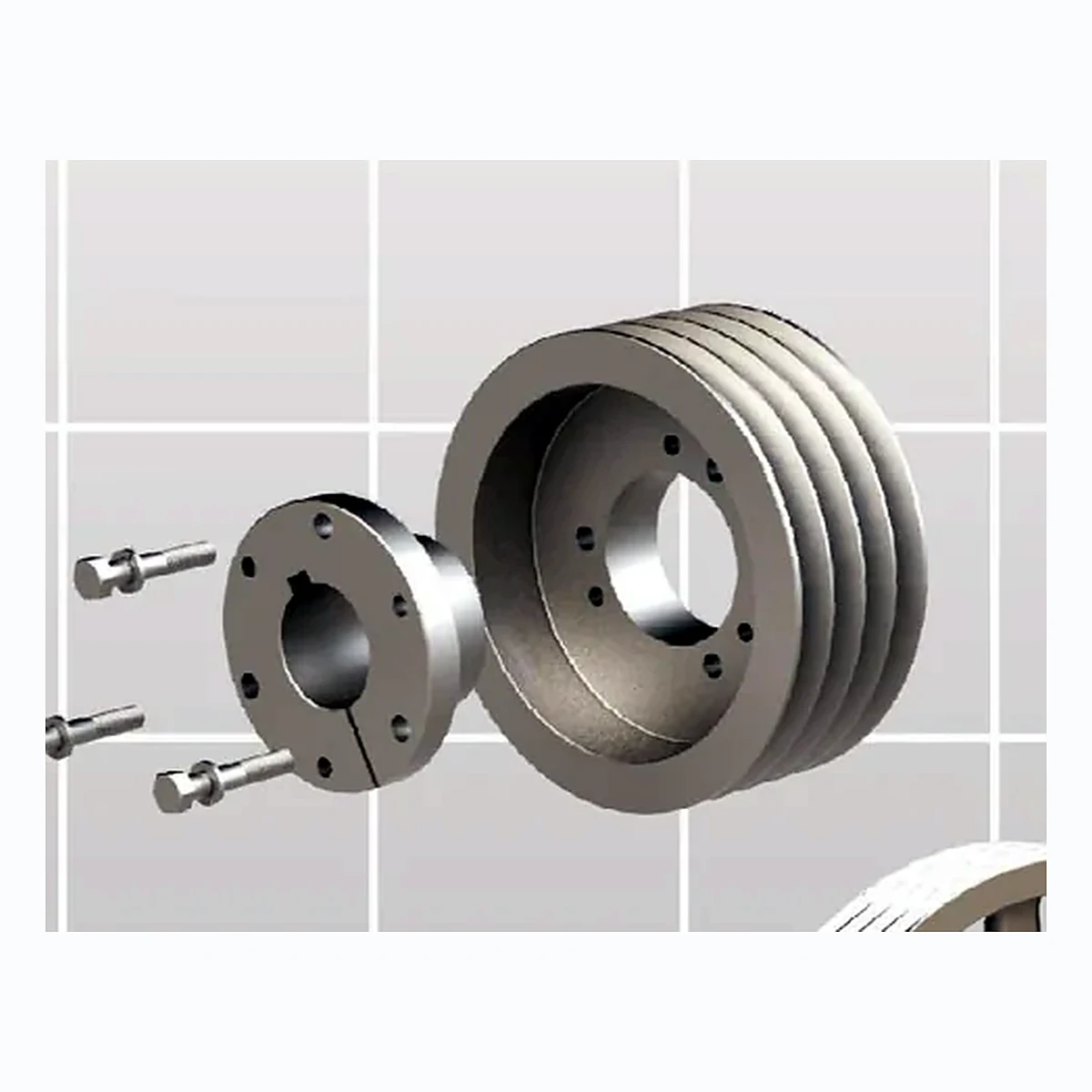 Taper-bush multi-groove pulley family
