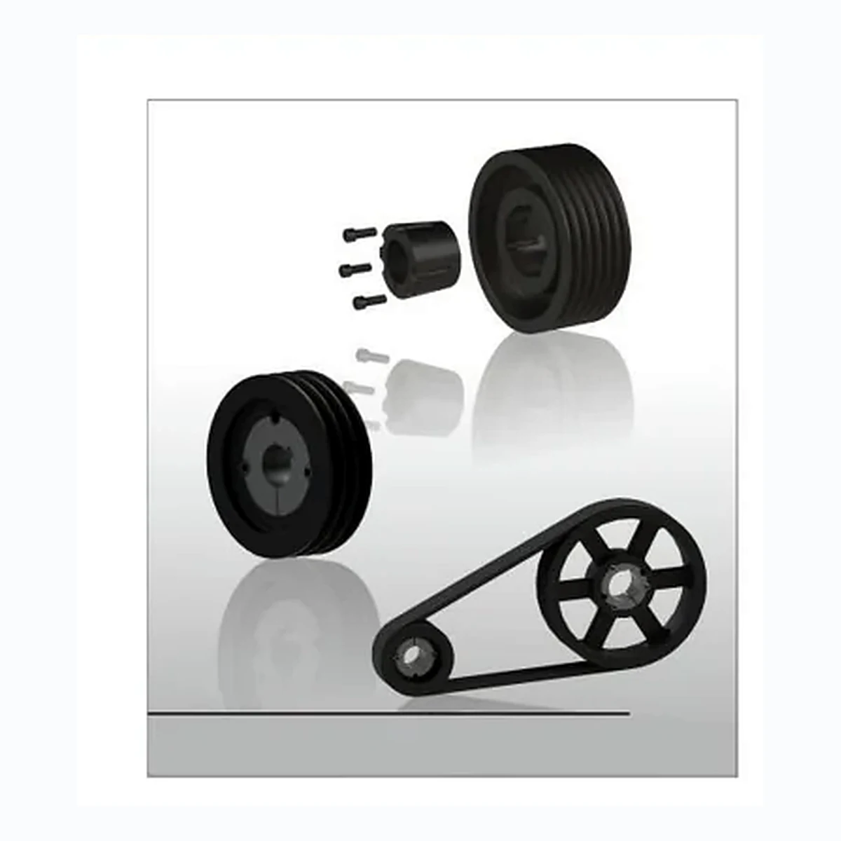 Related narrow V-belt pulley family